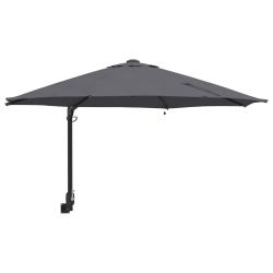 Parasol de jardin inclinable moderne 248 x 248 x 148 cm avec &eacute;clairage LED ambiance chic en polyest