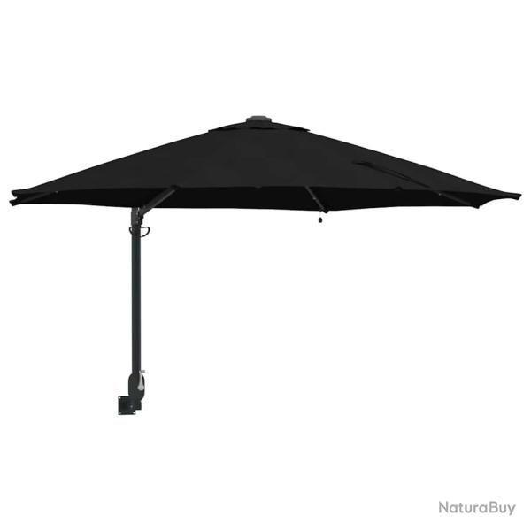 Parasol de jardin inclin� 248 x 248 x 148 cm ombre confortable design moderne en polyester noir 02_