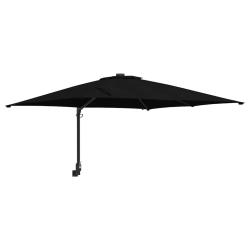 Parasol de jardin inclinable design moderne 248,5 x 247,5 x 160 cm en polyester noir 02_0058656