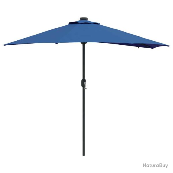 Parasol de jardin pliable moderne 294 x 150 x 223 cm avec guirlandes LED salle � manger en polyeste