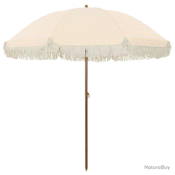 Parasol de plage moderne inclinable 205 x 205 x 210 cm pratique l�ger en polyester jaune 02_0058871