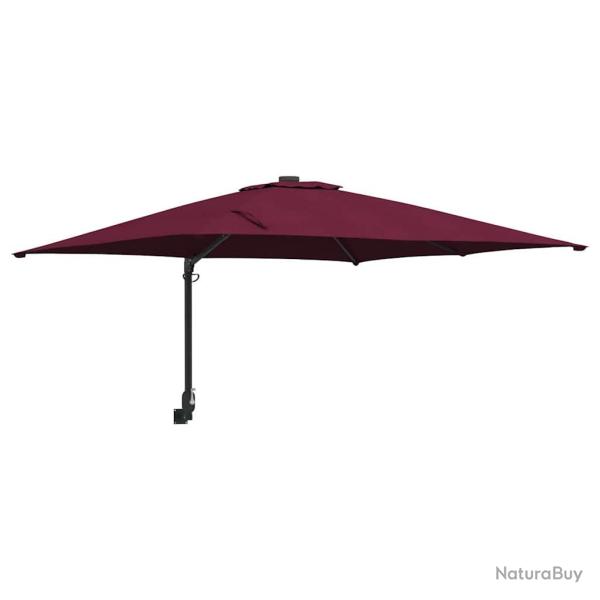 Parasol de jardin inclinable moderne 248,5 x 247,5 x 160 cm en polyester bordeaux 02_0058638