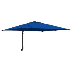 Parasol de jardin inclinable moderne 248,5 x 247,5 x 160 cm avec &eacute;clairage LED &eacute;co-responsable en p