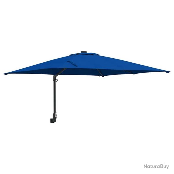 Parasol de jardin inclinable moderne 248,5 x 247,5 x 160 cm avec �clairage LED �co-responsable en p