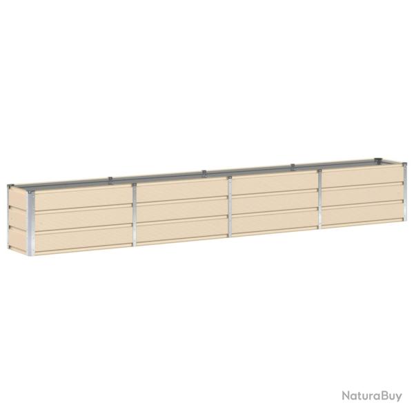 Jardini�re design moderne multifonction 320 x 40 x 45 cm en acier ivoire 02_0059143