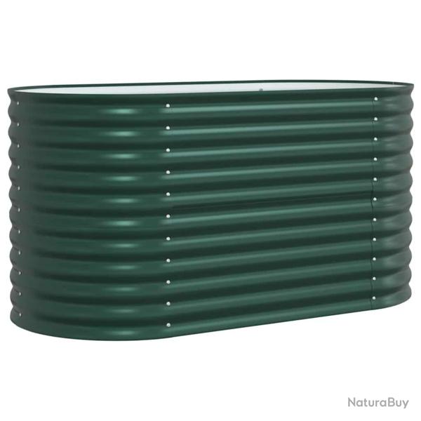 Jardini�re sur�lev�e moderne minimaliste terrasse jardin 160 x 80 x 81 cm en acier vert 02_0058905