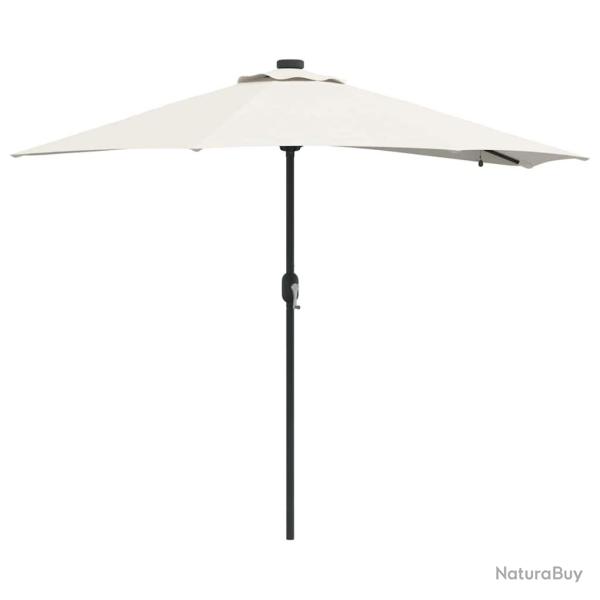 Parasol de jardin pliable moderne d�tente ext�rieur 294 x 150 x 223 cm en polyester sable 02_0058658