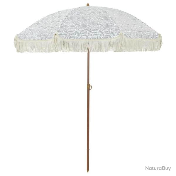 Parasol de plage inclinable l�ger portable 160 x 160 x 196 cm en polyester gris 02_0058872