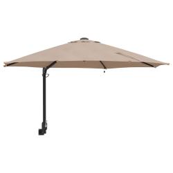 Parasol de jardin inclinable moderne design &eacute;pur&eacute; 248 x 248 x 148 cm en polyester taupe 02_0058645