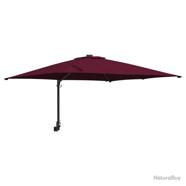Parasol de jardin inclinable moderne 248,5 x 247,5 x 160 cm �clairage LED pratique en polyester bor
