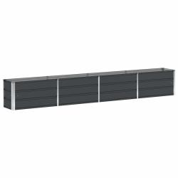 Jardini&egrave;re design moderne polyvalente 320 x 40 x 45 cm en acier anthracite 02_0059223