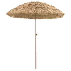 Parasol de jardin rond inclinable l&eacute;ger 160 x 160 x 196 cm en polypropyl&egrave;ne naturel 02_0058864