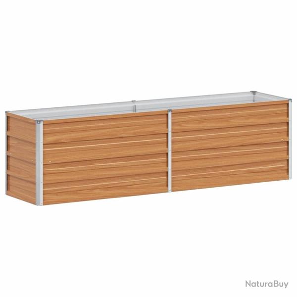 Jardini�re sur�lev�e m�tallique industrielle style chic jardin terrasse 160 x 40 x 45 cm en acier g