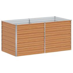 Jardini&egrave;re sur&eacute;lev&eacute;e ext&eacute;rieure en acier galvanis&eacute; 160 x 80 x 77 cm durable style industriel chic e