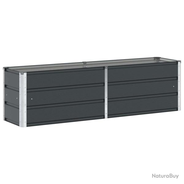 Jardini�re moderne polyvalente 160 x 40 x 45 cm utilisation int�rieure ext�rieure en acier anthraci