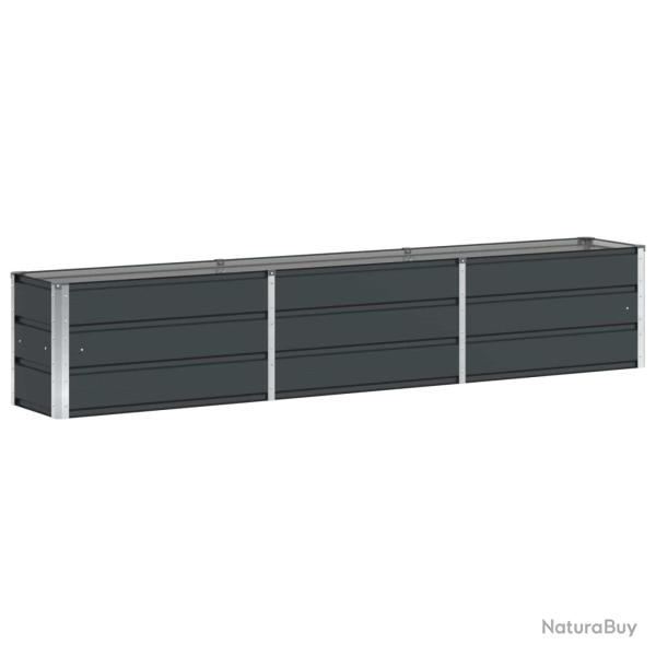 Jardini�re moderne ext�rieure int�rieure 240 x 40 x 45 cm design robuste en acier anthracite 02_005