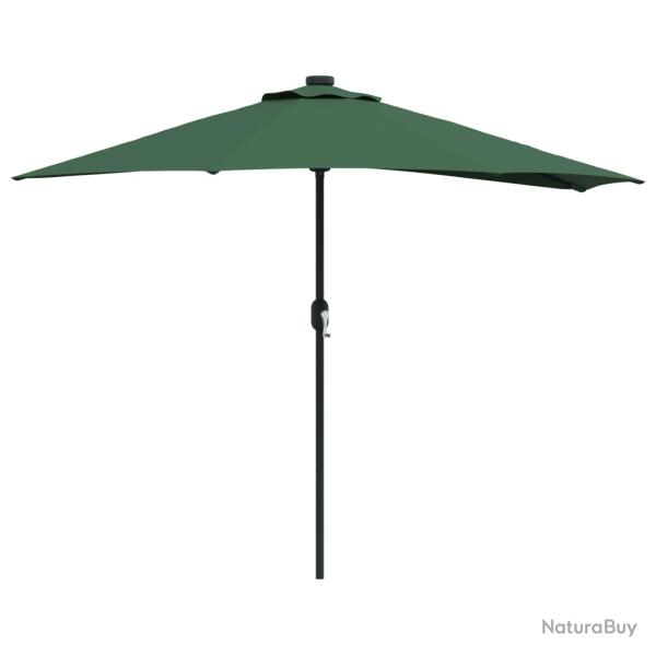 Parasol de jardin pliable moderne 294 x 150 x 224 cm avec �clairage LED en polyester vert 02_0058667
