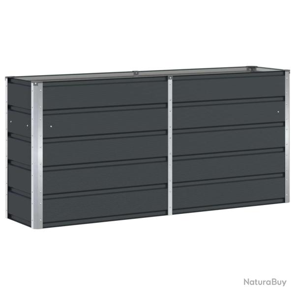 Jardini�re moderne polyvalente pour int�rieur ext�rieur 160 x 40 x 75 cm en acier anthracite 02_005