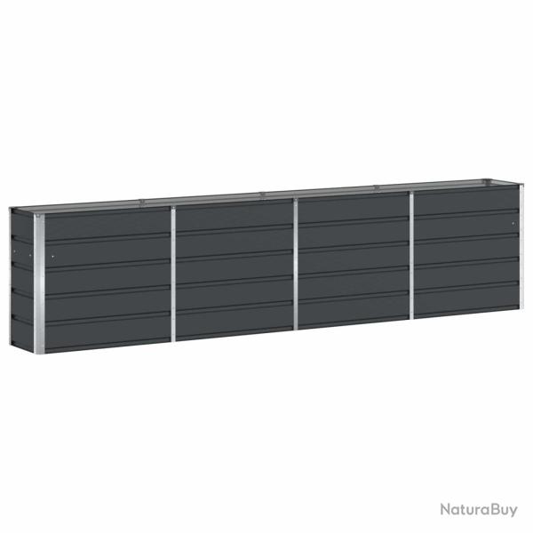 Jardini�re moderne anthracite 160 x 40 x 75 cm design �l�gant et solide usage ext�rieur en acier an