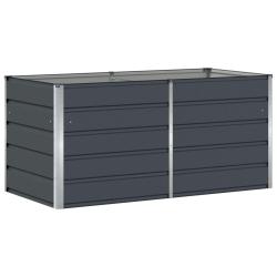 Jardini&egrave;re moderne design industriel 160 x 80 x 75 cm pour int&eacute;rieur ext&eacute;rieur en acier anthracite
