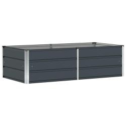 Jardini&egrave;re moderne design industriel 160 x 80 x 45 cm usage int&eacute;rieur ext&eacute;rieur en acier anthracite