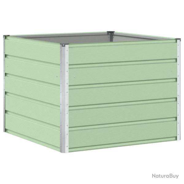 Jardini�re moderne design �pur� 100 x 100 x 75 cm pratique pour terrasse jardin en acier vert paste