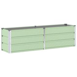 Jardini&egrave;re moderne design minimaliste 160 x 40 x 45 cm usage int&eacute;rieur ext&eacute;rieur en acier vert 02_0