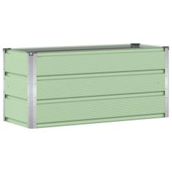 Jardini&egrave;re design moderne polyvalente terrasse 100 x 40 x 45 cm en acier vert 02_0059258