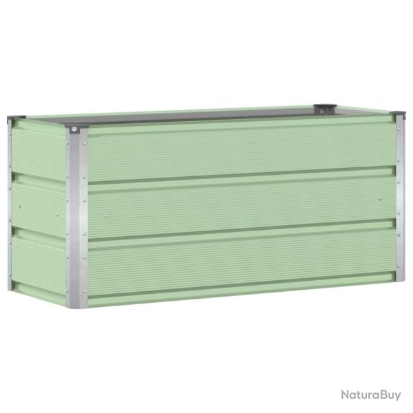 Jardini�re design moderne polyvalente terrasse 100 x 40 x 45 cm en acier vert 02_0059258