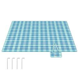Couverture de pique-nique 4 piquets de sol grand tapis pour camping jardin plage ext&eacute;rieur hydrofug