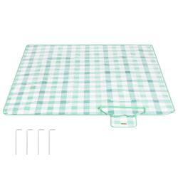 Couverture de pique-nique 4 piquets de sol grand tapis pour camping jardin plage ext&eacute;rieur hydrofug