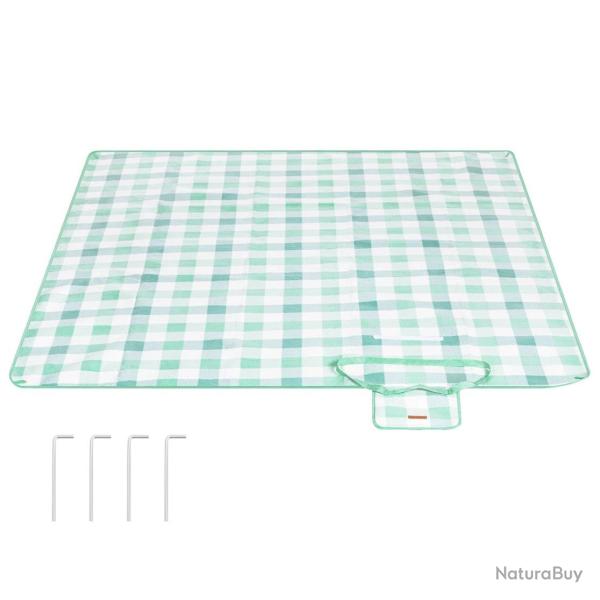 Couverture de pique-nique 4 piquets de sol grand tapis pour camping jardin plage ext�rieur hydrofug