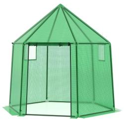 Serre de jardin 198 x 172 x 190 cm avec protection solaire et ventilation optimale style moderne en