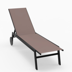 Chaise longue de patio r&eacute;glable 190-150,5 x 59 x 33,5-99 cm confort en ext&eacute;rieur style contemporain