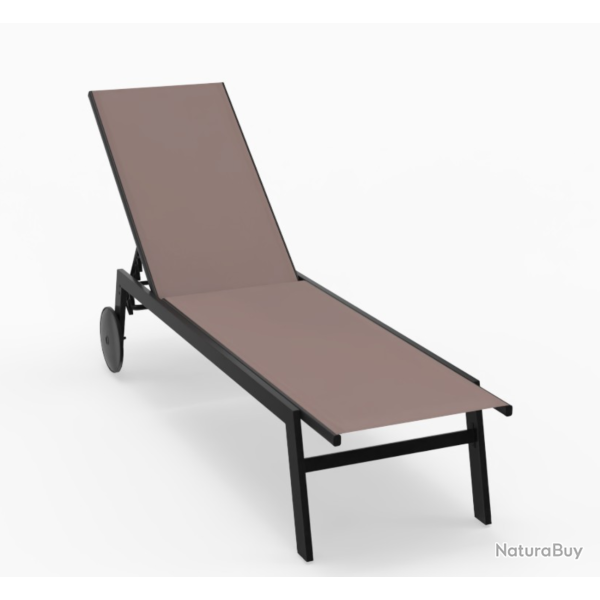 Chaise longue de patio r�glable 190-150,5 x 59 x 33,5-99 cm confort en ext�rieur style contemporain