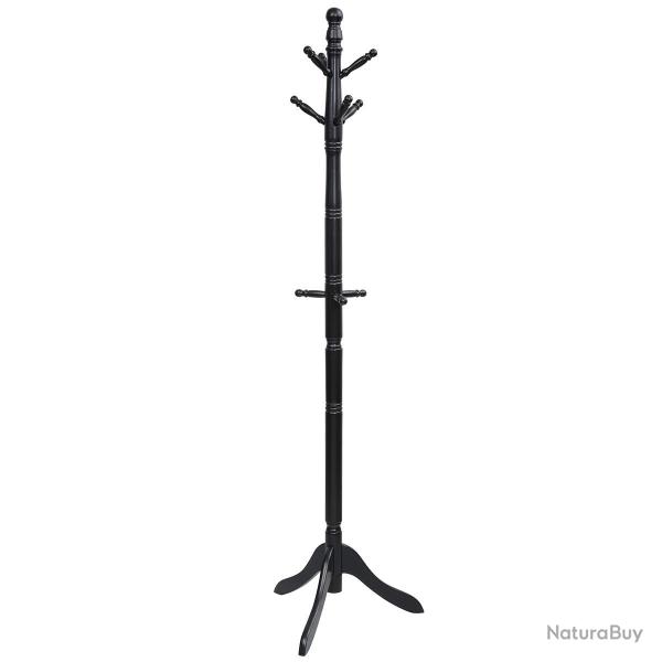 Porte-manteau � 9 crochets r�glable 50 x 50 x 138-175 cm gain de place stable style moderne en bois