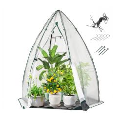 Mini serre portable lot de 1 160 x 139 x 182 cm acc&egrave;s facile protection m&eacute;t&eacute;o optimale design conte