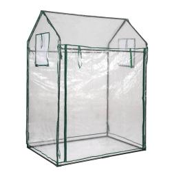 Mini serre &agrave; tomates 129 x 80 x 173 cm protection toutes saisons ventilation optimale en PVC transp