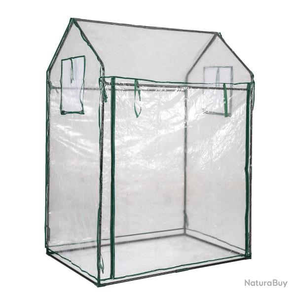 Mini serre � tomates 129 x 80 x 173 cm protection toutes saisons ventilation optimale en PVC transp