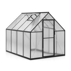 Serre de jardin avec acc&egrave;s pi&eacute;ton 250 x 190 x 195 cm grande capacit&eacute; avec lucarne pratique en PC tr