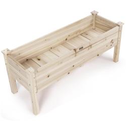 Jardini&egrave;re sur&eacute;lev&eacute;e carr&eacute;e 120 x 43,5 x 51 cm hauteur confortable avec 5 trous de drainage style m