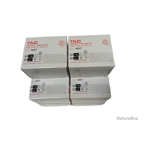 LOT DE 10 BOITE DE 20 CARTOUCHES GECO TAC 147 GRAINS