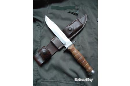 Couteau de combat, MK 2, ROBESON SHUREDGE, US Navy, avec fourreau en cuir