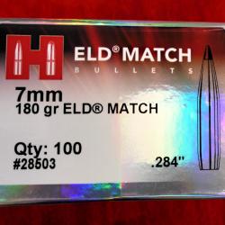 Ogives Hornady ELD MATCH - Cal. 7 mm - 180 grains