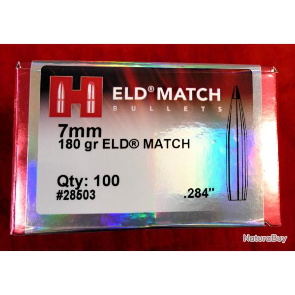 Ogives Hornady ELD MATCH - Cal. 7 mm - 180 grains