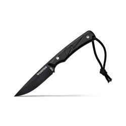 Couteau WILDSTEER - TROLL - Lame noire - Manche Tactipr&egrave;ne Noir