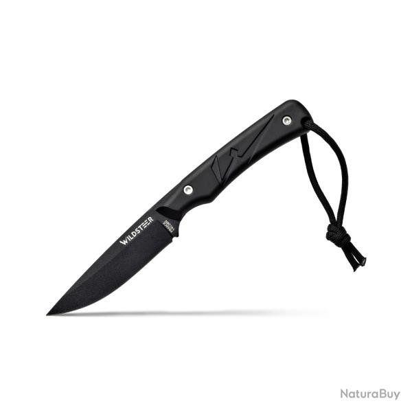 Couteau WILDSTEER - TROLL - Lame noire - Manche Tactipr�ne Noir