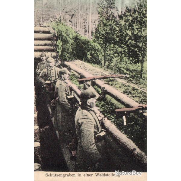 CPA -Schutzengraben in einer  waldstellung -N�7293