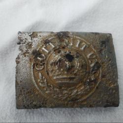 lot boucle de ceinture allemande ww1 +pointe casque mod 15