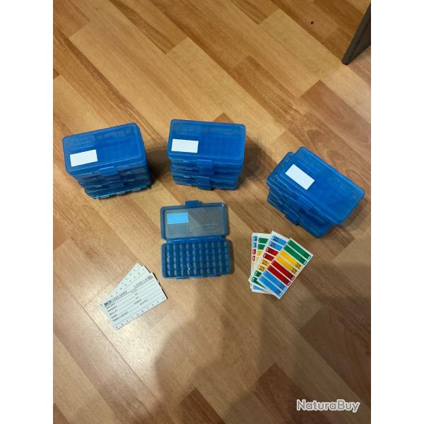 Lot de 13 Boites de rangement munition MCM 9 mm  Ref P50-9M.